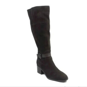 Marc Fisher Medium Calf Leather Tall Shaft Boots Riley Brown Suede